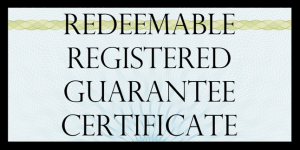 True US Dollar Redeemable Guarantee Certificate - Rita Anne Laframboise Warrant